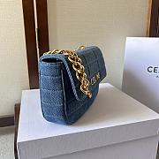 Colestore Celine Matelasse Monochrome Denim Size 24x15x5cm - 4