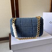 Colestore Celine Matelasse Monochrome Denim Size 24x15x5cm - 3