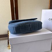 Colestore Celine Matelasse Monochrome Denim Size 24x15x5cm - 2