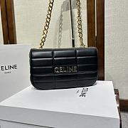 	 Colestore Celine Matelasse Monochrome Black Gold Hardware Size 24x15x5cm - 1