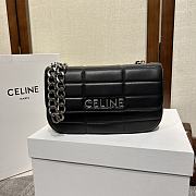 	 Colestore Celine Matelasse Monochrome Black Silver Hardware Size 24x15x5cm - 1