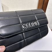 	 Colestore Celine Matelasse Monochrome Black Silver Hardware Size 24x15x5cm - 2