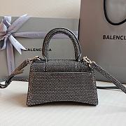 	 Colestore Balenciaga Hourglass Xs Crystal-embellished Cross-body Bag Womens Grey - 3