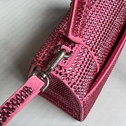 	 Colestore Balenciaga Hourglass Xs Crystal-embellished Cross-body Bag Womens Pink - 2