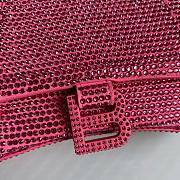 	 Colestore Balenciaga Hourglass Xs Crystal-embellished Cross-body Bag Womens Pink - 4