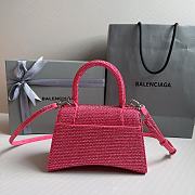 	 Colestore Balenciaga Hourglass Xs Crystal-embellished Cross-body Bag Womens Pink - 5