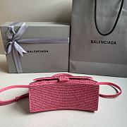 	 Colestore Balenciaga Hourglass Xs Crystal-embellished Cross-body Bag Womens Pink - 6
