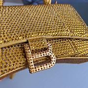 	 Colestore Balenciaga Hourglass Xs Crystal-embellished Cross-body Bag Womens Yellow - 4
