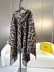 Colestore Fendi Cashmere And Wool Poncho - 5