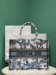 	 Colestore Medium Dior Book Tote Bag Butterfly Blue Size 36*18*28cm - 1