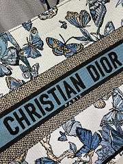 	 Colestore Medium Dior Book Tote Bag Butterfly Blue Size 36*18*28cm - 3