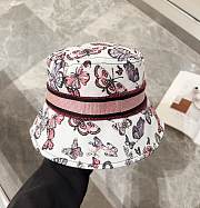 	 Colestore D-Bobby Toile De Jouy Mexico Small Brim Bucket Hat Pink - 5