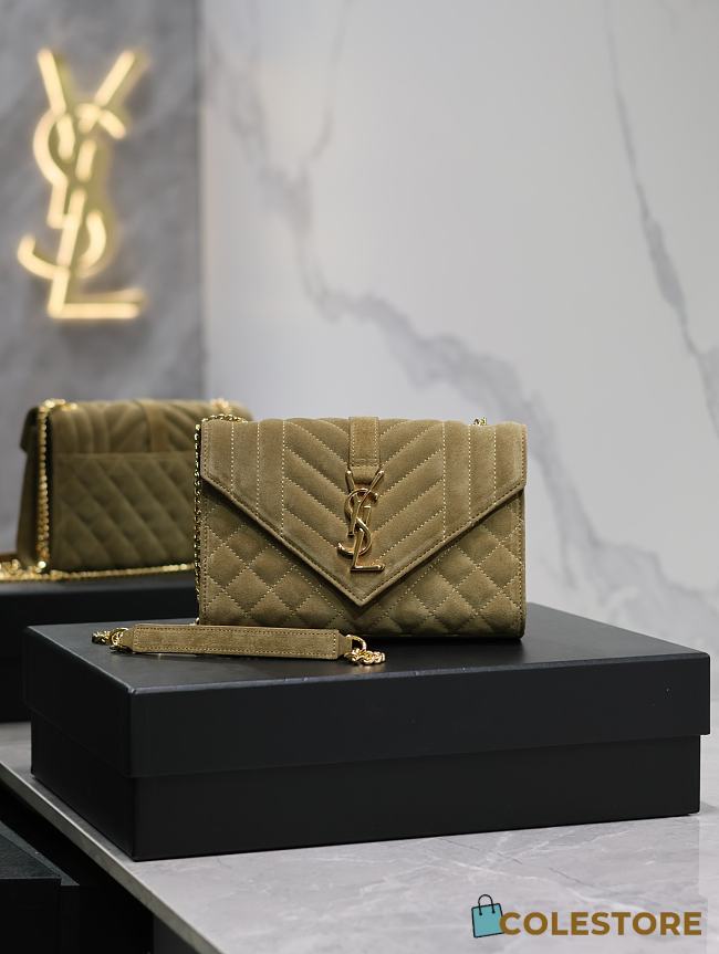 Colestore YSL Envelope Dark Green Size 21×13×6cm - 1