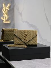 Colestore YSL Envelope Dark Green Size 21×13×6cm - 1