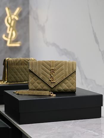 Colestore YSL Envelope Dark Green Size 21×13×6cm