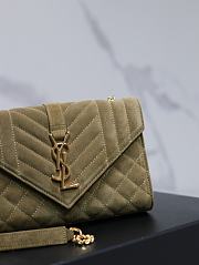 Colestore YSL Envelope Dark Green Size 21×13×6cm - 4