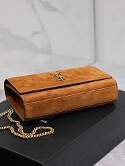 Colestore YSL Kate Medium In Suede Caramel Size 24x14.5x5cm - 5