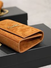 Colestore YSL Kate Medium In Suede Caramel Size 24x14.5x5cm - 4