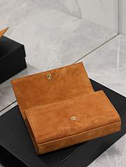 Colestore YSL Kate Medium In Suede Caramel Size 24x14.5x5cm - 3