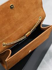 Colestore YSL Kate Medium In Suede Caramel Size 24x14.5x5cm - 2