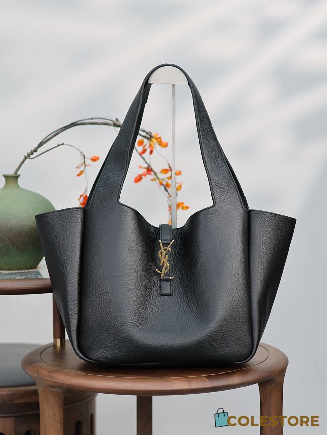 Colestore YSL Bea In Grained Leather Black 50×28×18cm - 1