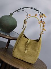 Colestore YSL Le 5 À 7 Supple Small Green In Suede 23×22×8.5cm  - 3