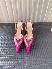 	 Mach & Mach Triple Heart Satin Finish Pumps Pink - 1