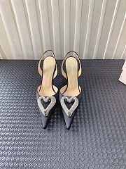 Mach & Mach Triple Heart Satin Finish Pumps Black - 1