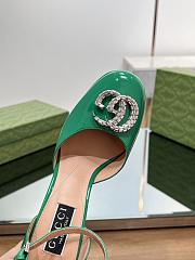 Colestore Gucci Women's Platform Pump With Double G Green Patent Leather - 2