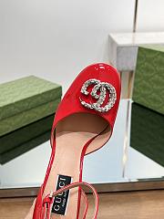 	 Colestore Gucci Women's Platform Pump With Double G Red Patent Leather - 4