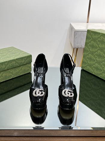 	 Colestore Gucci Women's Platform Pump With Double G Black Patent Leather