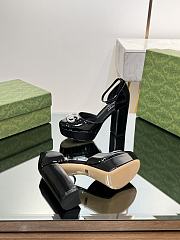 	 Colestore Gucci Women's Platform Pump With Double G Black Patent Leather - 4