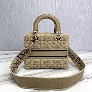 	 Colestore Dior - Medium Lady D-Lite Bag Latte Cannage Shearling - Women Brown - 2