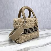 	 Colestore Dior - Medium Lady D-Lite Bag Latte Cannage Shearling - Women Brown - 3