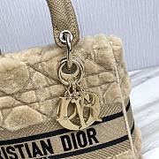 	 Colestore Dior - Medium Lady D-Lite Bag Latte Cannage Shearling - Women Brown - 4