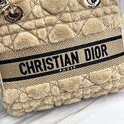 	 Colestore Dior - Medium Lady D-Lite Bag Latte Cannage Shearling - Women Brown - 5
