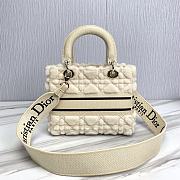 	 Colestore Dior - Medium Lady D-Lite Bag Latte Cannage Shearling - Women Beige - 5