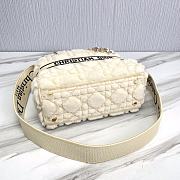 	 Colestore Dior - Medium Lady D-Lite Bag Latte Cannage Shearling - Women Beige - 3