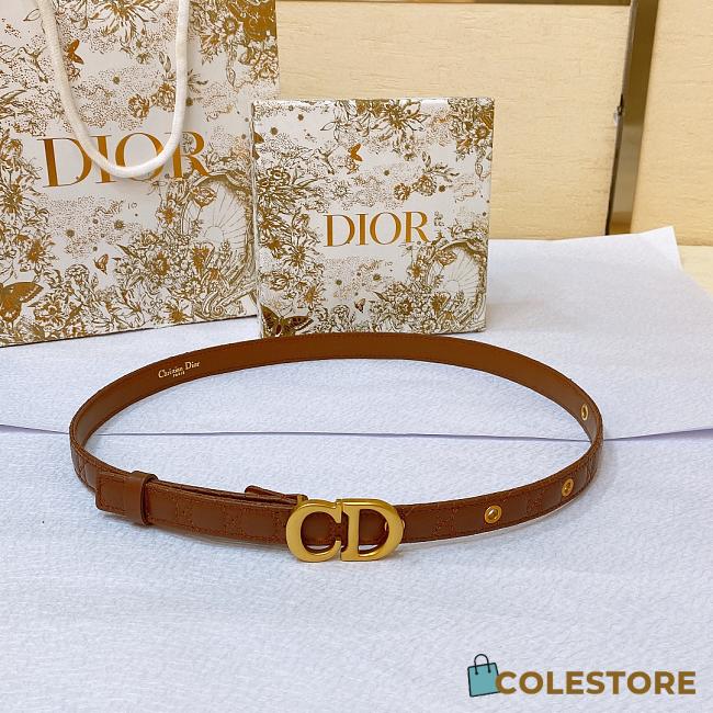 	 Colestore Dior Brown Belt Size 2cm - 1