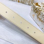 Colestore Dior D-fence Belt Latte Smooth Calfskin 3cm - 3