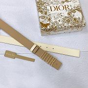 Colestore Dior D-fence Belt Latte Smooth Calfskin 3cm - 2