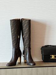Colestore Fendi Brown Leather High-Heeled Boots - 1