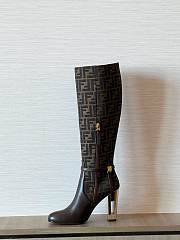 Colestore Fendi Brown Leather High-Heeled Boots - 3