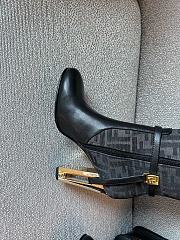 	 Colestore Fendi Black Leather High-Heeled Boots - 5