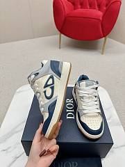 Colestore B57 Mid-Top Sneaker Navy Blue and Cream Smooth Calfskin with Gray Suede - 2