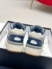 Colestore B57 Mid-Top Sneaker Navy Blue and Cream Smooth Calfskin with Gray Suede - 3