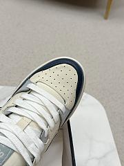 Colestore B57 Mid-Top Sneaker Navy Blue and Cream Smooth Calfskin with Gray Suede - 4