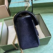 Coletore Gg Marmont Shoulder Bag Black Velvet Size 26x 15x 7cm - 5