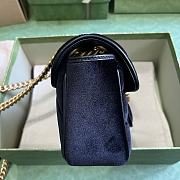 	 Coletore Gg Marmont Mini Shoulder Bag Black Velvet Size 22x 13x 6cm - 2