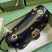 	 Coletore Gg Gg Marmont Small Shoulder Bag Black Leather Size 26x 15x 7cm - 5